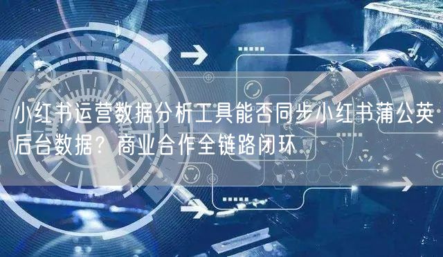 小红书运营数据分析工具能否同步小红书蒲公英后台数据？商业合作全链路闭环